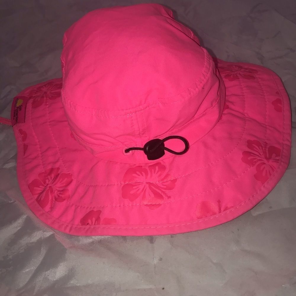 Sun Protection Zone Neon Coral Pink Summer Fishing Hat - Picture 2 of 13